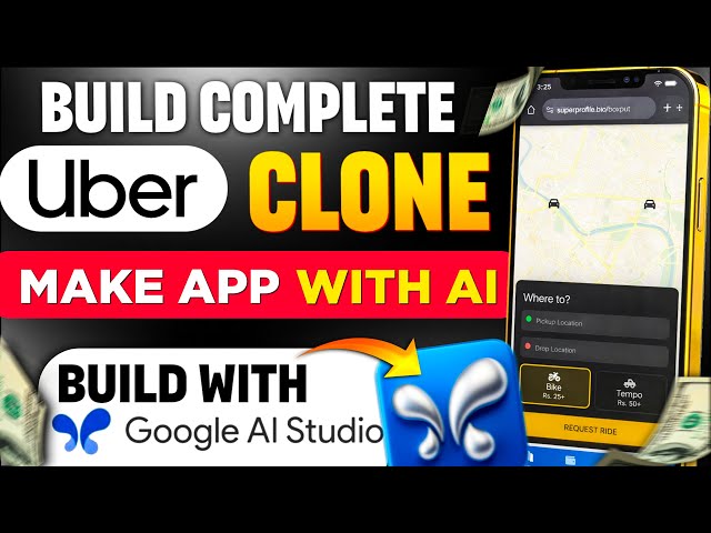 Build a Complete Uber Clone App Using Just One AI Prompt | Google AI Studio