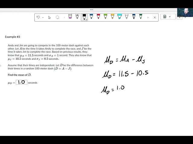 STATS   U9 Part 4   Combining Random Variables   Variance and Mean of Sum & Difference of Random Var