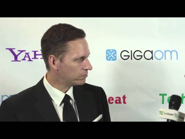VC of the Year Peter Thiel, Backstage Interview | TechCrunch 2012 Crunchies