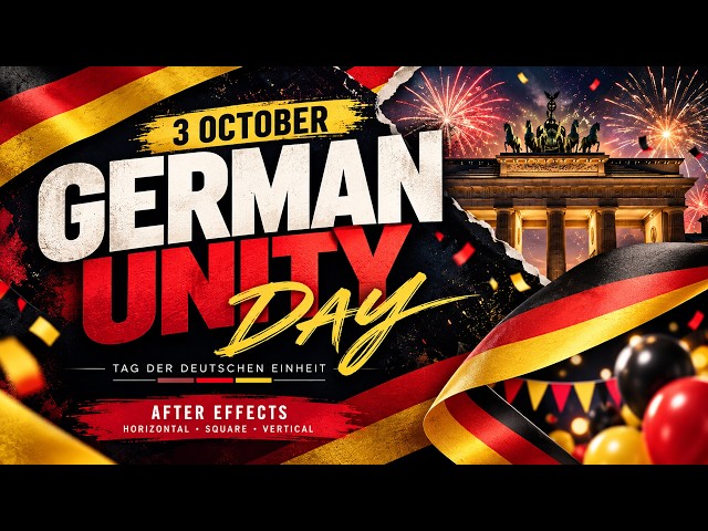 German Unity Day Animated Titles for After Effects – 3 October CelebrationGerman Unity AE Tutorial