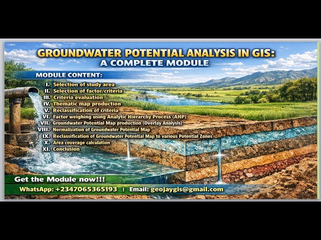 Groundwater Potential Analysis in GIS Complete Module 2026 | Upgrade Your GIS Skills