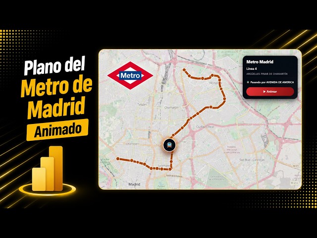 🚇 Simulamos y Animamos las Líneas del Metro de Madrid en Power BI