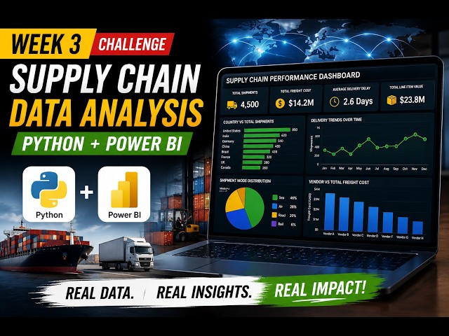 Python + Power BI Supply Chain Dashboard | Complete Beginner Guide