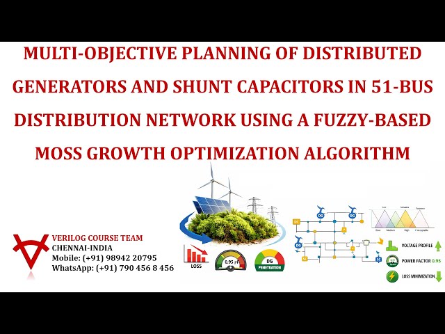 MULTI-OBJECTIVE PLANNING OF DG-CAPACITORS-51-BUS-FUZZY-BASED MOSS GROWTH OPTIMIZATION ALGORITHM