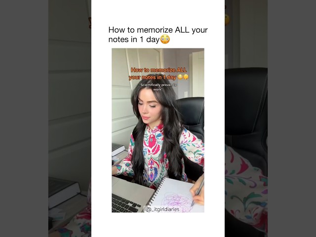 How to memorize all your notes in 1 day✨✨