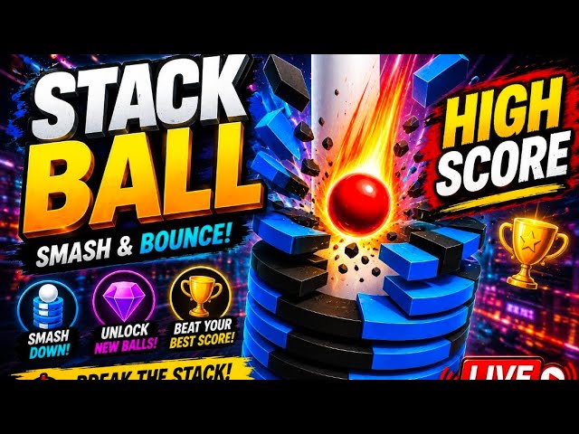 🔥 STACK BALL HIGH SCORE CHALLENGE 😱 | Can I Beat My High Score? 🎮🏆  #Gaming