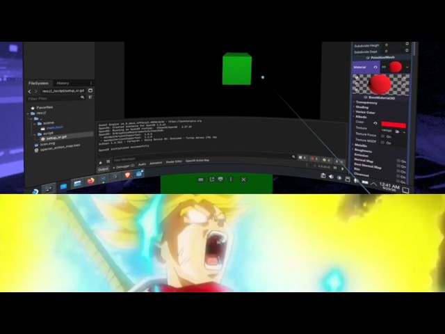 Your first cube with Godot on Steam Frame