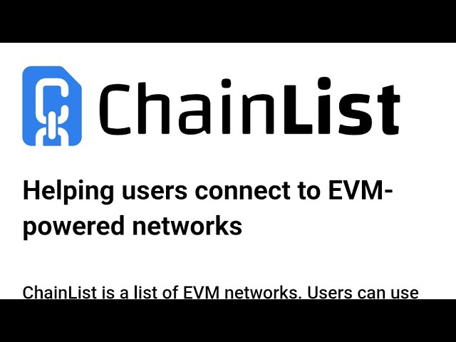 How to add a Blockchain Mainnet / Network to your EVM wallet.