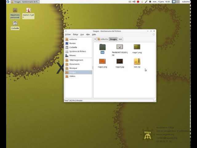 Créer une archive zip sous Xubuntu