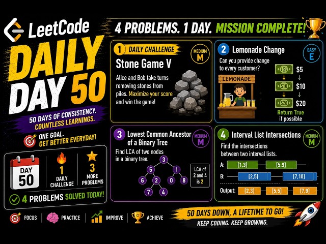 Leetcode Daily Day 50 + 3 Qs