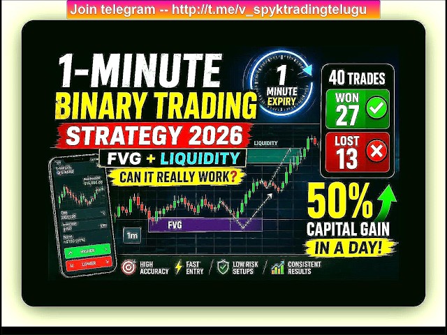 ⚠️ 1-Minute Binary Trading Challenge 2026 | Win or Lose?