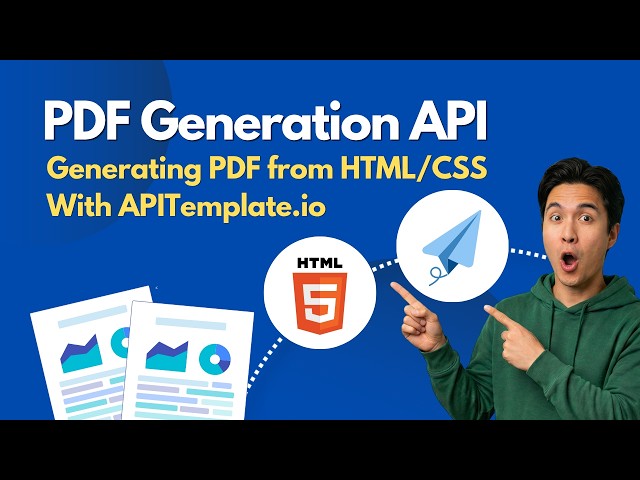 HTML to PDF with a PDF Generation API | APITemplate.io Tutorial