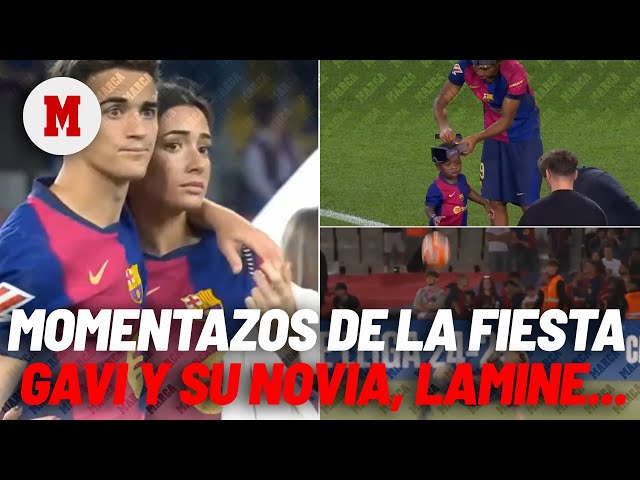 Los 5 momentazos de la fiesta del Barça: el de Gavi con su novia se va a hacer viral I MARCA