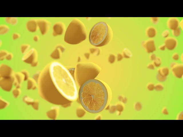Flying Lemons Background Video - Royalty Free 4k stock footage