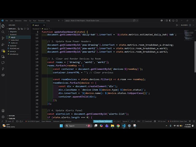 Backend code