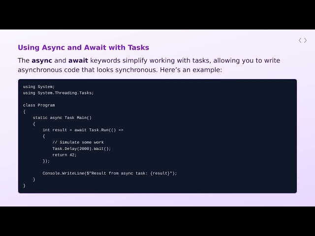 9.3 Working with Tasks
