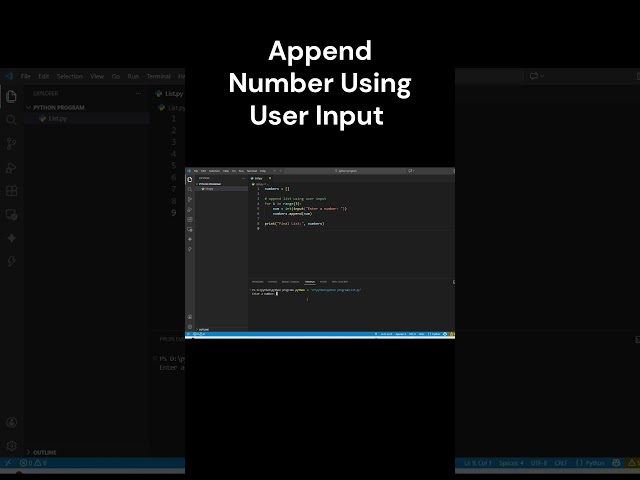 Python append() with User Input 🔥 | Dynamic List in Python