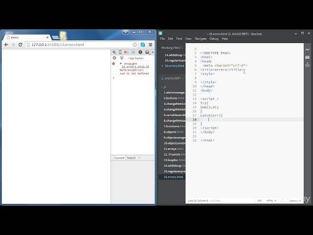 16. Errors 1 - JavaScript