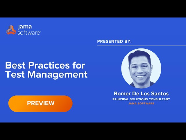 [PREVIEW] Best Practices for Test Management