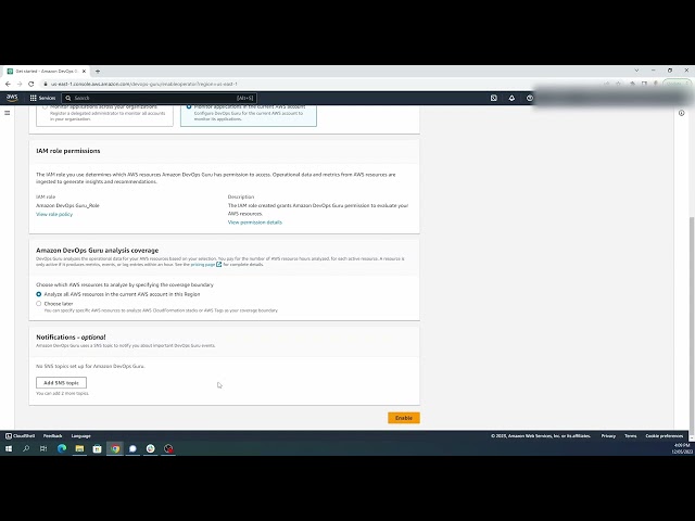 Detecting AWS operational issues with Amazon DevOps Guru
