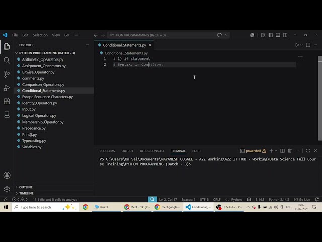 Conditional Statements Part - 1