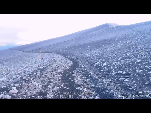 「御殿場ルート」 大砂走り [影富士]を見ながら下山　富士山下山ライブ配信  Fujisan Shimoyama Live Streaming