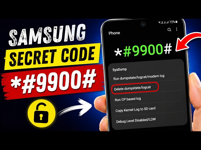 Samsung Secret Code #9900# | Delete Dumpstate/Log Files