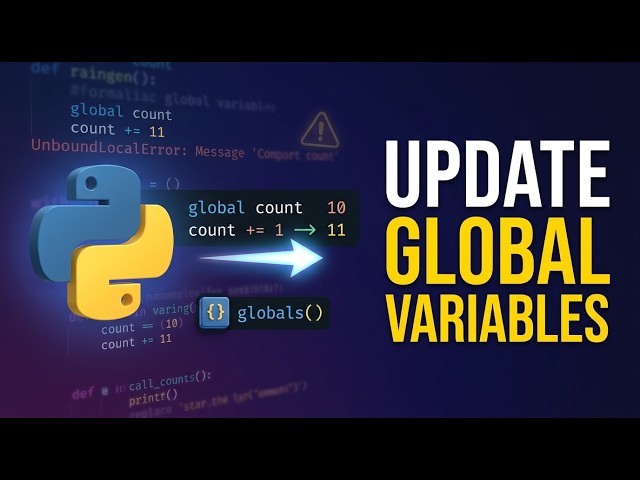 70 🐍 Python Updating Global Variables | global Keyword vs globals() Explained