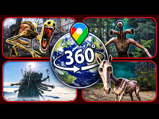 Found Verity & Long Horse on Google Earth — TOP 4 Creepy Monsters (VR 360°)