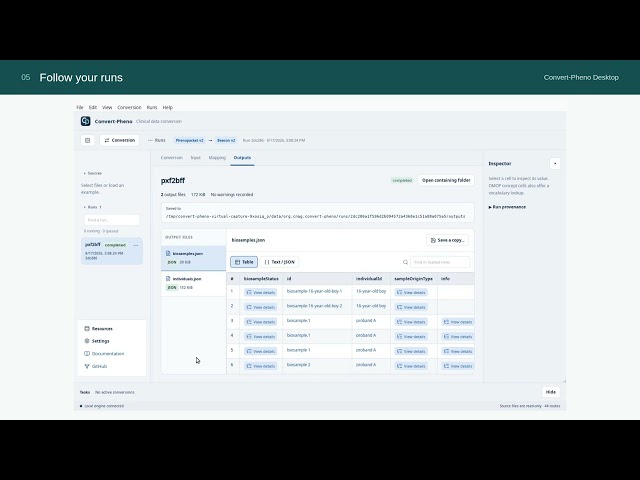 Convert-Pheno: a tour of the Desktop application