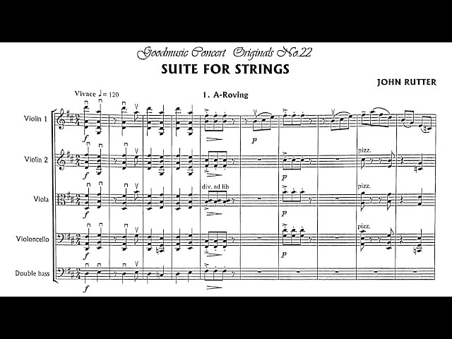 [Score] John Rutter - Suite for Strings (1973)