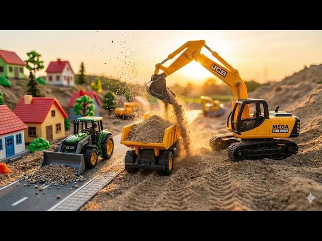 Mini Toys Construction Mega Project 😱 JCB Truck Tractor Working Compilation | Toy Construction World