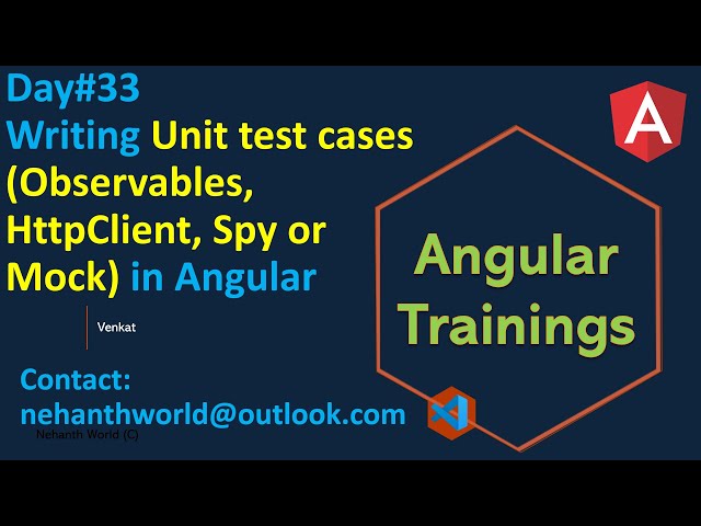 Day#33 Writing Unit test cases (Observables, HttpClient, Spy or Mock) in Angular
