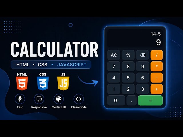 How To Make A Calculator Using HTML CSS And JavaScript | Responsive Frontend Project | no talking