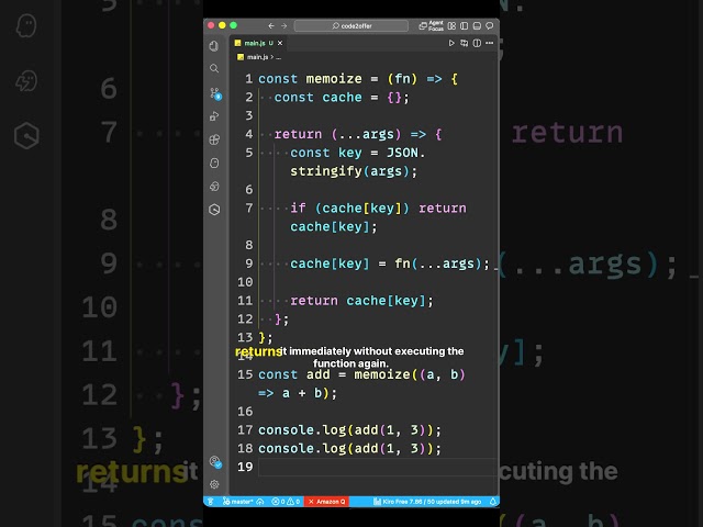 JavaScript Memoization: Execute Once or Twice? 🧠 #shorts #youtubeshorts #viral #javascript