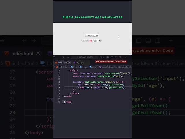 Datepicker #javascript   #shorts #html #css #tutorials #trending #html
