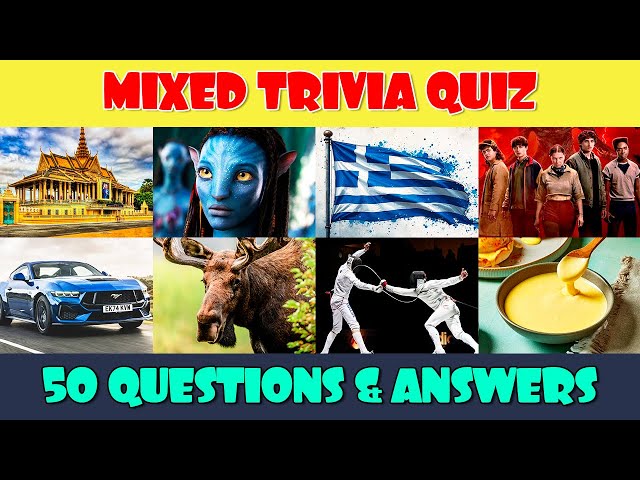 Mixed Trivia Quiz (Part 2) 🧠 50 General Knowledge Questions