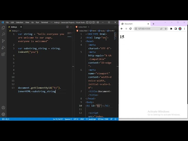 Finding Substring in a String in JavaScript  @emechicode