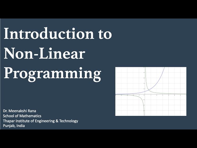 Introduction to Non Linear Programming Problem