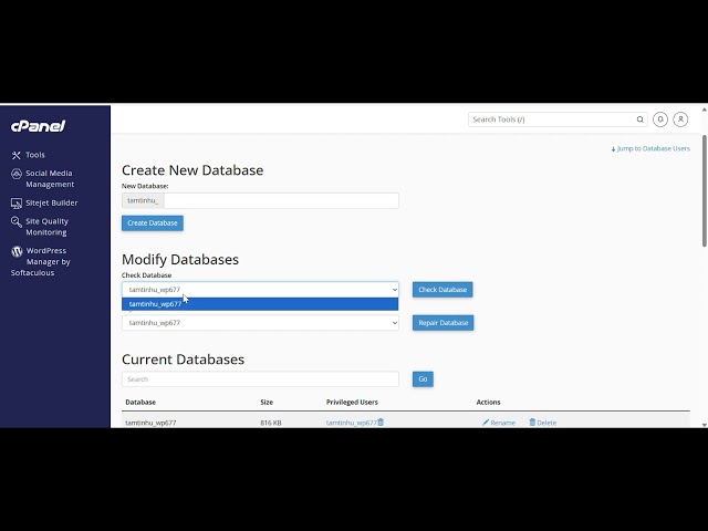 របៀបគ្រប់គ្រង Database  /  Database & phpMyAdmin