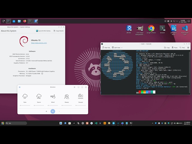Ubuntu 26.04 and KDE 6 Plasma - WSL - Install KDE 6 via Ubuntu 26.04 - Windows 11 - Linux - 2026