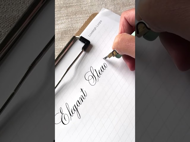 “Steady” in Copperplate Calligraphy with a Pointed Pen 💕 ASMR Writing #calligraphy #asmrsounds