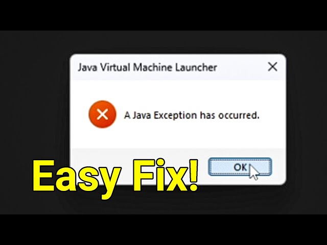 A Java Exception has occurred (Minecraft Server) EASY FIX!