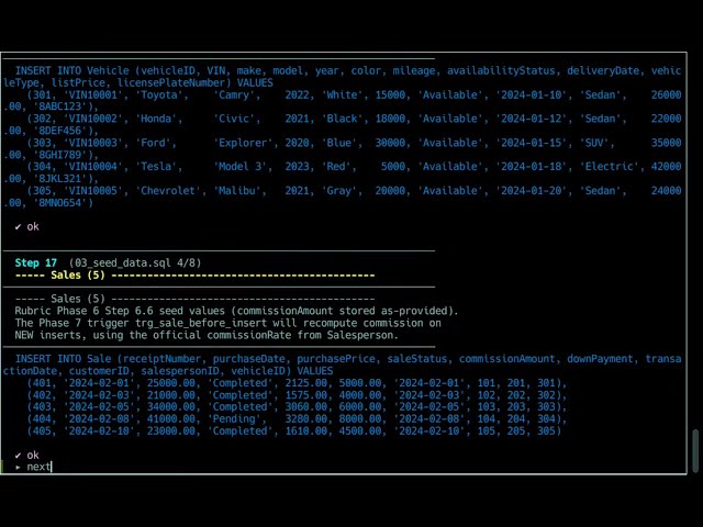 Friendly Cars Database Project - MySQL, MariaDB, Linux Demo (no voice commentary)
