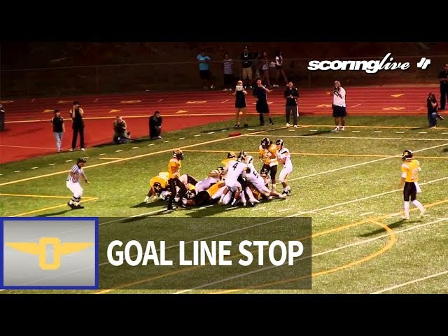 Punahou vs. Mililani: Buffanblu defense, goal line stop (Aug. 15, 2013)