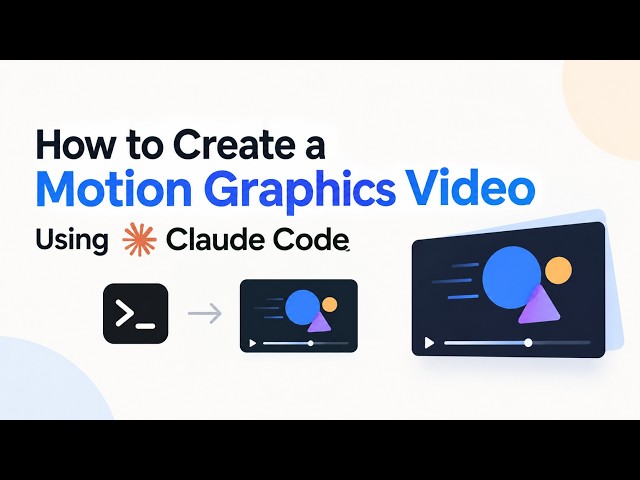 How to create motion Graphic video using Claude Code
