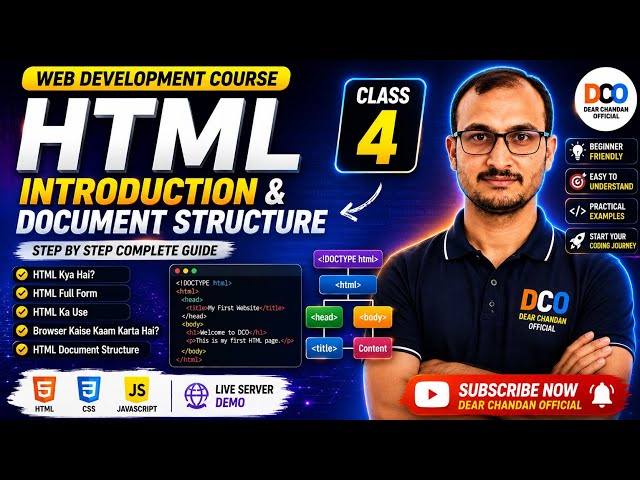 Introduction to HTML & Document Structure | Your First HTML Page | Web Development Course
