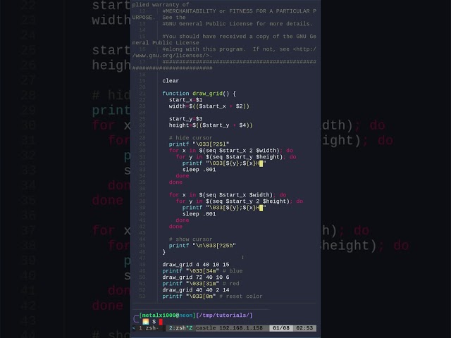 Drawing Colored Buidings in Your Terminal in BASH