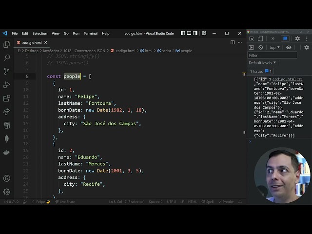 JavaScript - M9A12 - Convertendo JSON