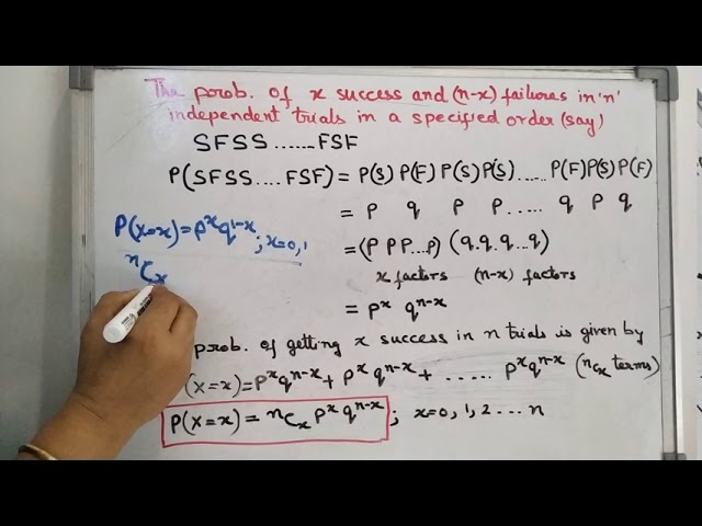Derivation of the Binomial distribution